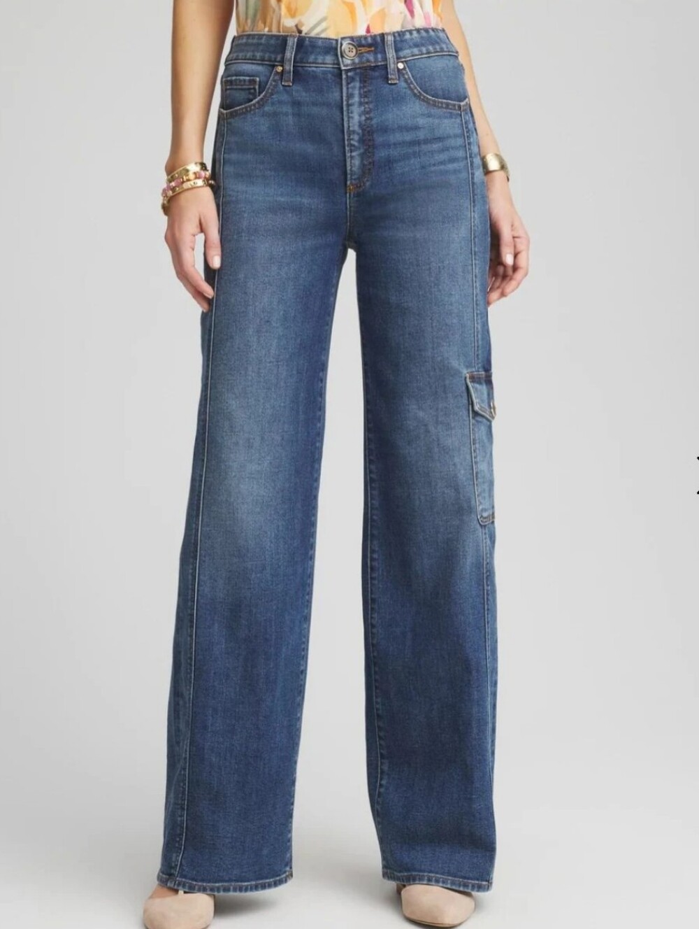 Chico's So Slimming High Rise Wide Leg Jeans